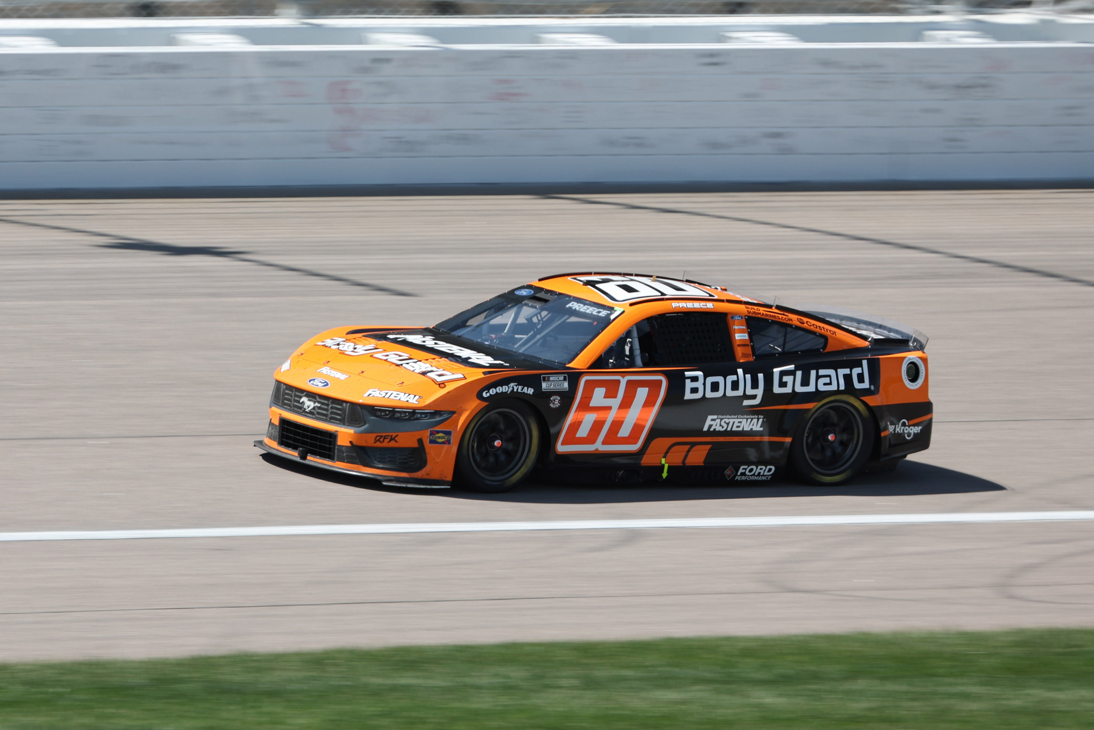NASCAR Cup Series driver Ryan Preece (60) races during the AdventHealth 400 at Kansas Speedway, May 11th 2025 - Source: Imagn